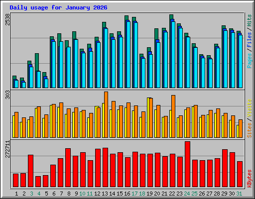 Daily usage for January 2026