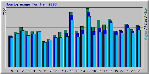 Hourly usage for May 2006