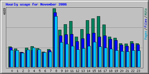 Hourly usage for November 2006