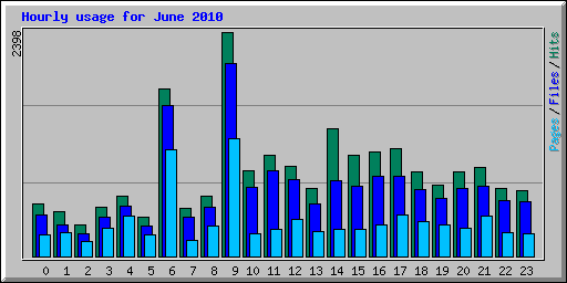 Hourly usage for June 2010