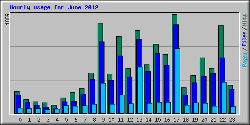 Hourly usage for June 2012