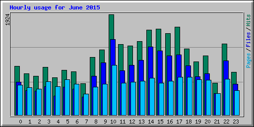 Hourly usage for June 2015