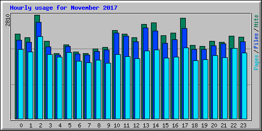 Hourly usage for November 2017