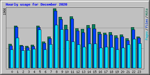 Hourly usage for December 2020