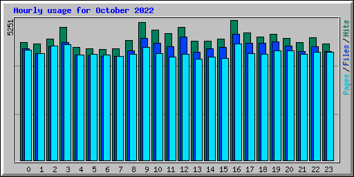 Hourly usage for October 2022