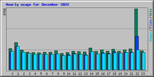 Hourly usage for December 2022