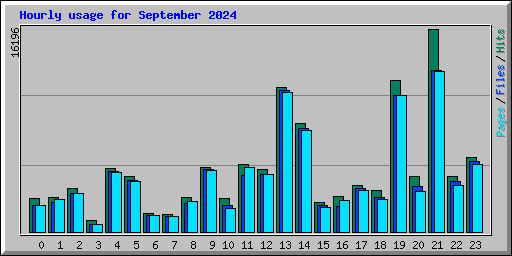 Hourly usage for September 2024