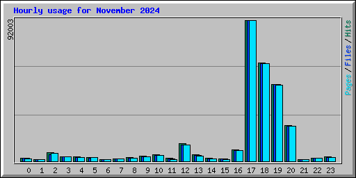 Hourly usage for November 2024