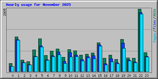 Hourly usage for November 2025
